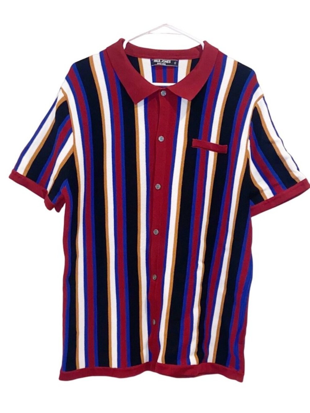 Paul Jones Short Sleeve Knit Polo Shirt Size X-Large